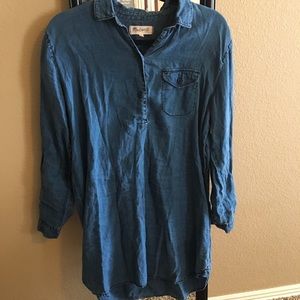 Madewell Linen Denim shirtdress